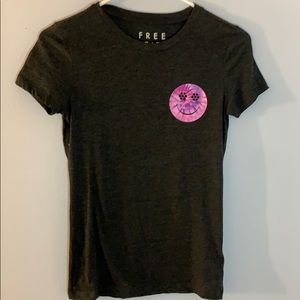 Tee shirt with slimy face